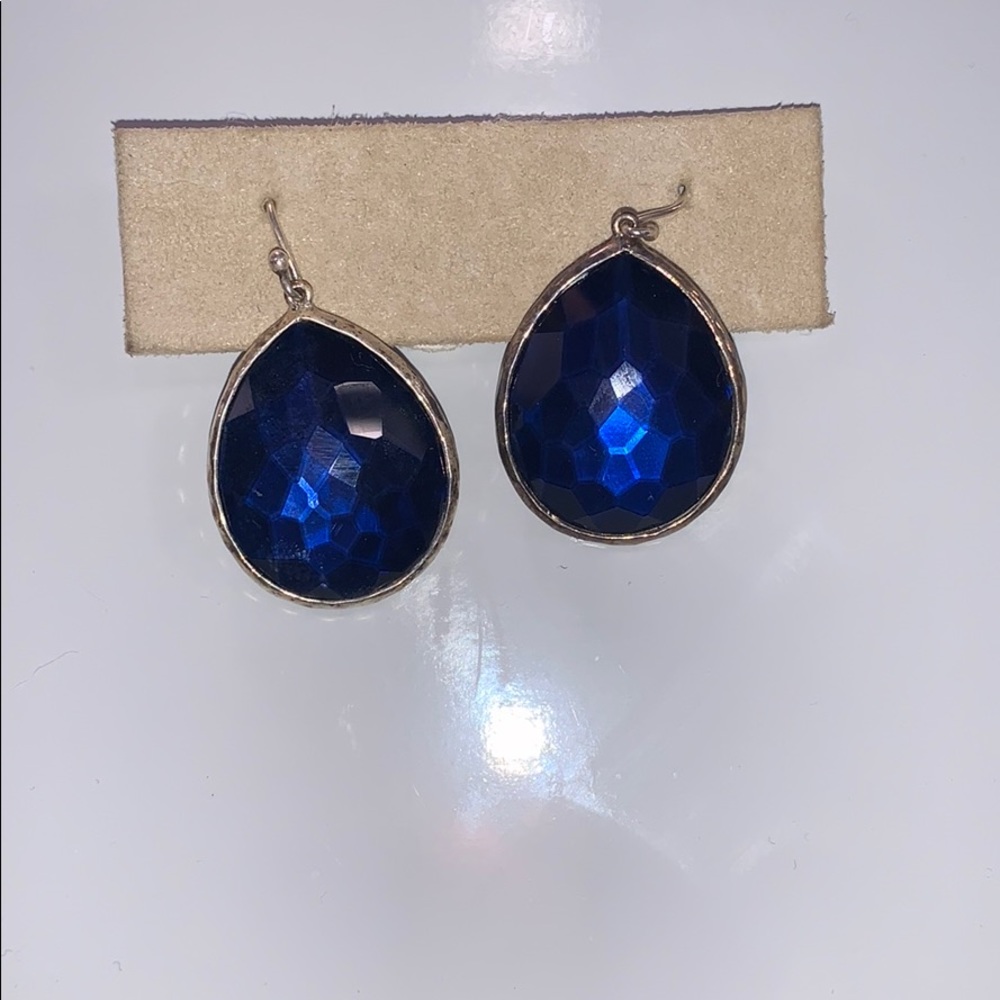 Real sapphire diamond earrings